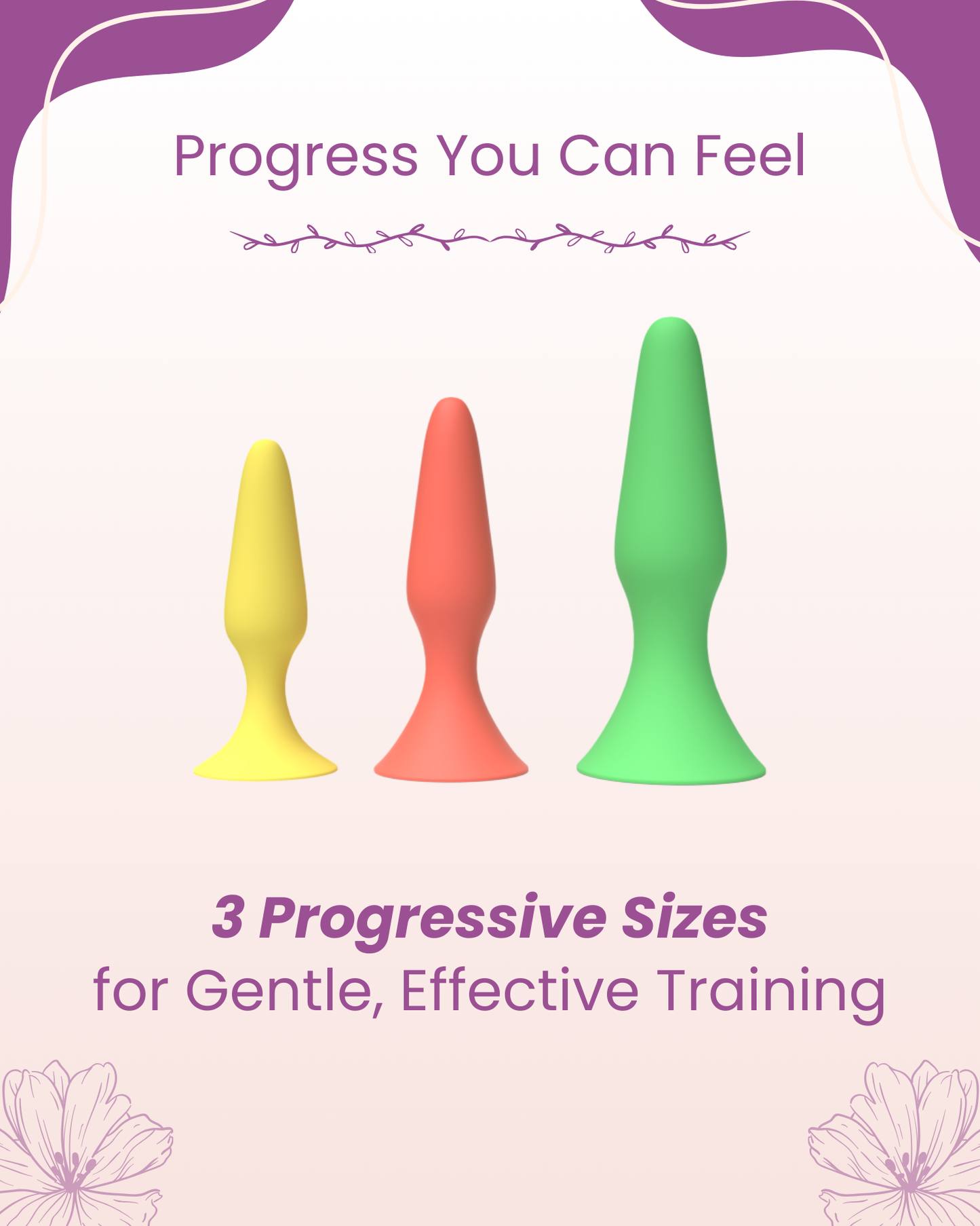 Body-Safe Silicone Anal Dilator Set – Progressive Sizes for Gentle Stretching, Pain Relief & Pelvic Floor Therapy