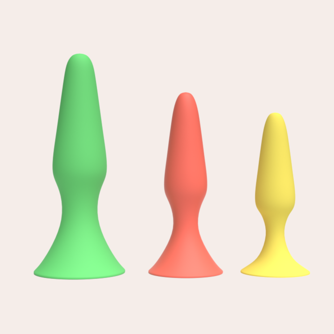 Body-Safe Silicone Anal Dilator Set – Progressive Sizes for Gentle Stretching, Pain Relief & Pelvic Floor Therapy