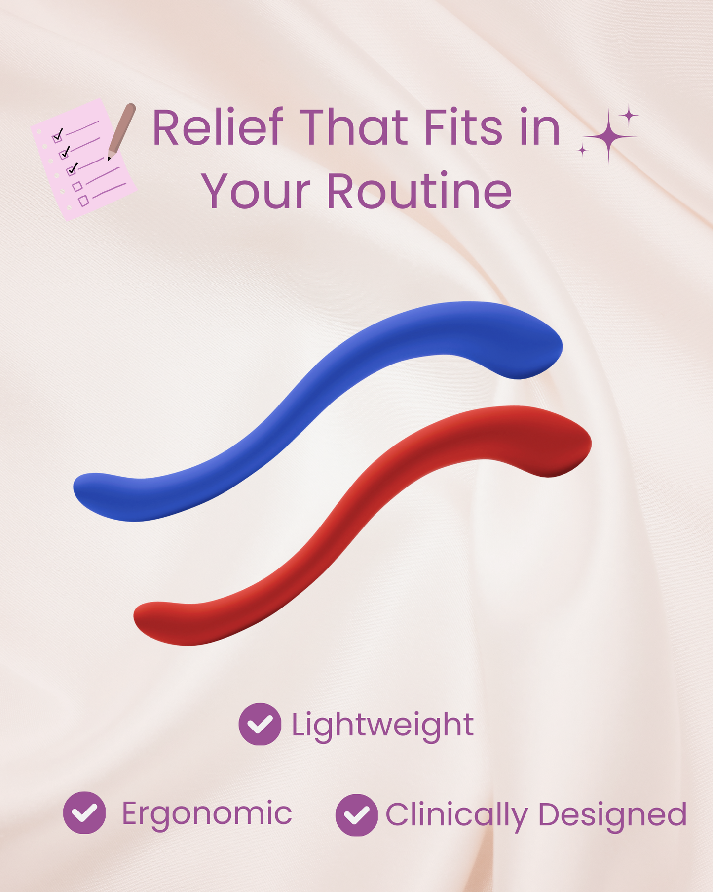 Pelvic Wand for Vaginismus & Pelvic Pain Relief – Red